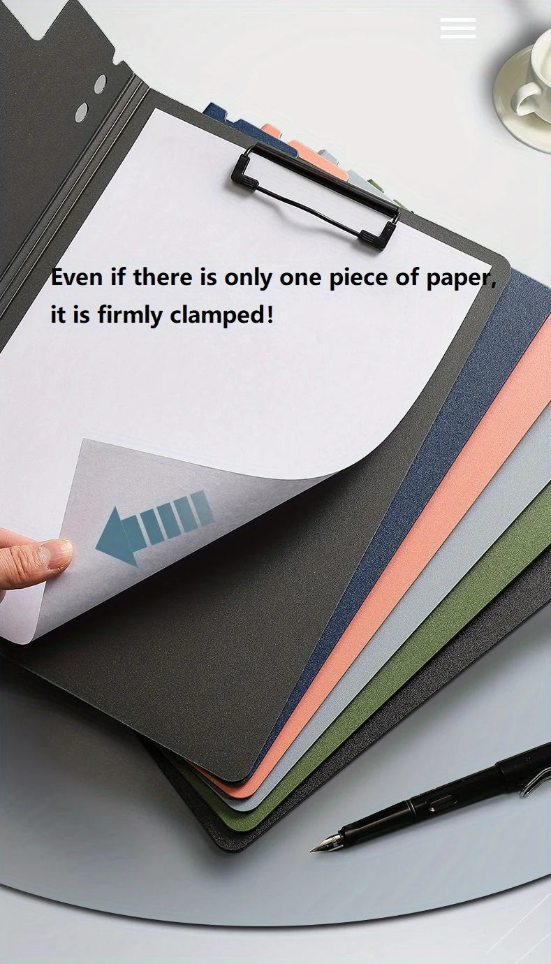 A4 File Folders Clipboard Writing Pad Memo Clip Board Double Clips Test Paper Storage Organizer For School Stationary Supplies