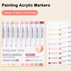 Languo 9/144 Colors Acrylic Paint Art Marker Pen DIY Painting Drawing Card Ceramic Stone Mug Glass Fabric Clothes Art Supplies