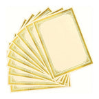 10PCS Award Certificate Paper Blank A4 Paper Diploma Certificate Paper for Graduation Ceremony Office School (250g Gold Foil)