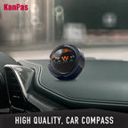 KANPAS Compass for Car/Small Dashboard Compass/Compass for Boat/No Leaking Compass/Double Dial/Luminous