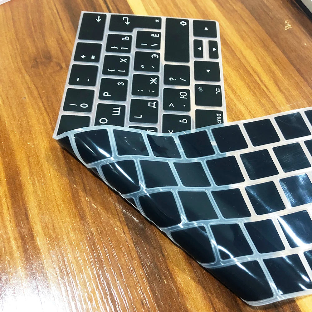 Russian Silicone Keyboard Cover Protector for Macbook Air13/12/15/16Pro Touchbar A2992/A3113/A2941/A1990/A3114/A2289A2337/A2141