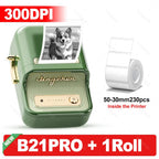 Niimbot 200dpiB21 300dpi B21PRO Label Maker Tag Price Portable Thermal Label Printer with White Photo Labels for Bakery/Business