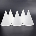 200Pcs 3.7Oz/4.5Oz White Paper Cone Cups Coated 200 Count Snow Cone Cups Heat-resistant Multi-functional Cone Party Tableware