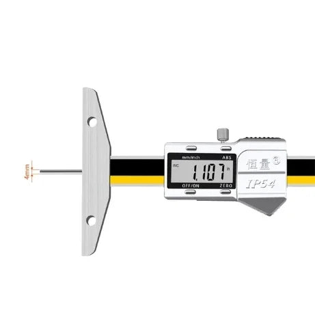 Thin Rod With Table Digital Display Depth Ruler 0-50 0-100 0.01mm Small Hole Needle Probe Depth Ruler Stainless Steel Caliper