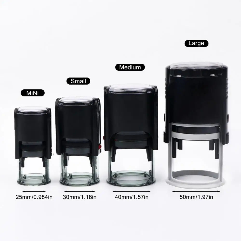 Custom Self-Inking Stamp 25/30/40/50mm Round Logo Design P Personalized Press-type Inking Stamp for Wedding Invitation Envelope