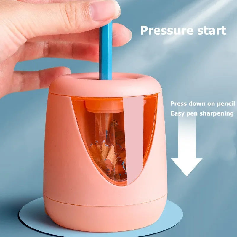 Automatic electric pencil sharpener battery kawaii cute stationery for office, student and school supplies