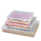 Organized Plastic Document Organizer Square Shape Clear A4 Organizing Box Storage Box