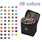 12-168 Colors Markers Set Double Headed Marker Pen Student Animation for Bookmark Manga Drawing Painting School Art Supplies