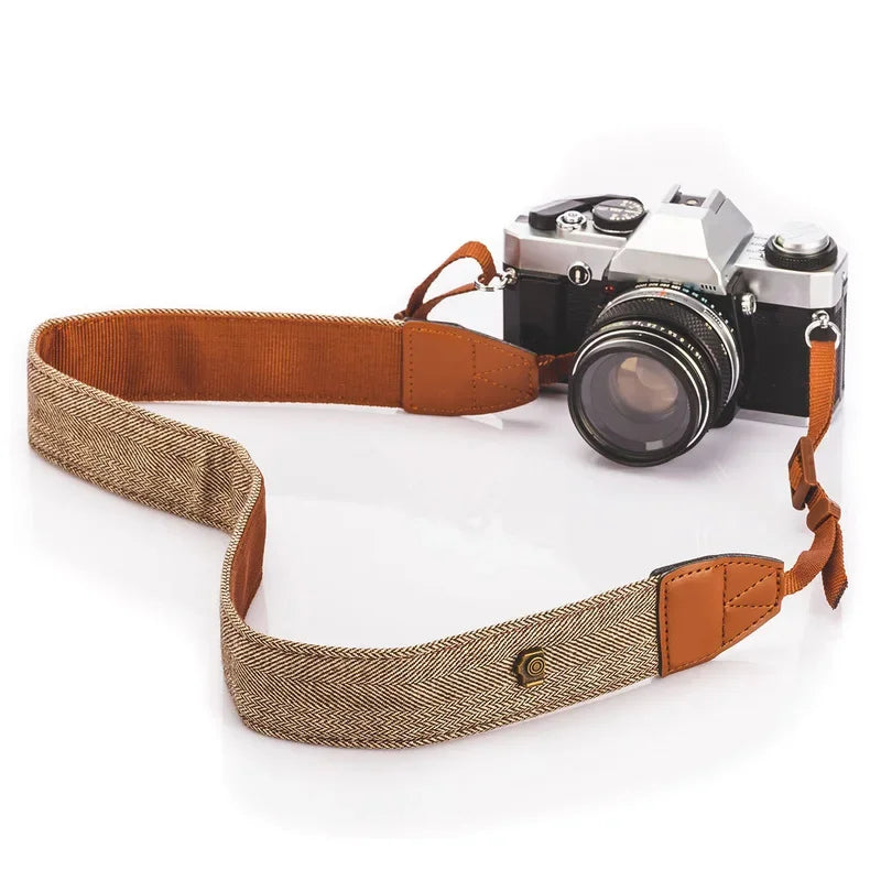 Portable Camera Strap Adjustable Cotton Leather Camera Shoulder Neck Strap Belt For Sony/ Nikon Camera Belt For DSLR Digital SLR