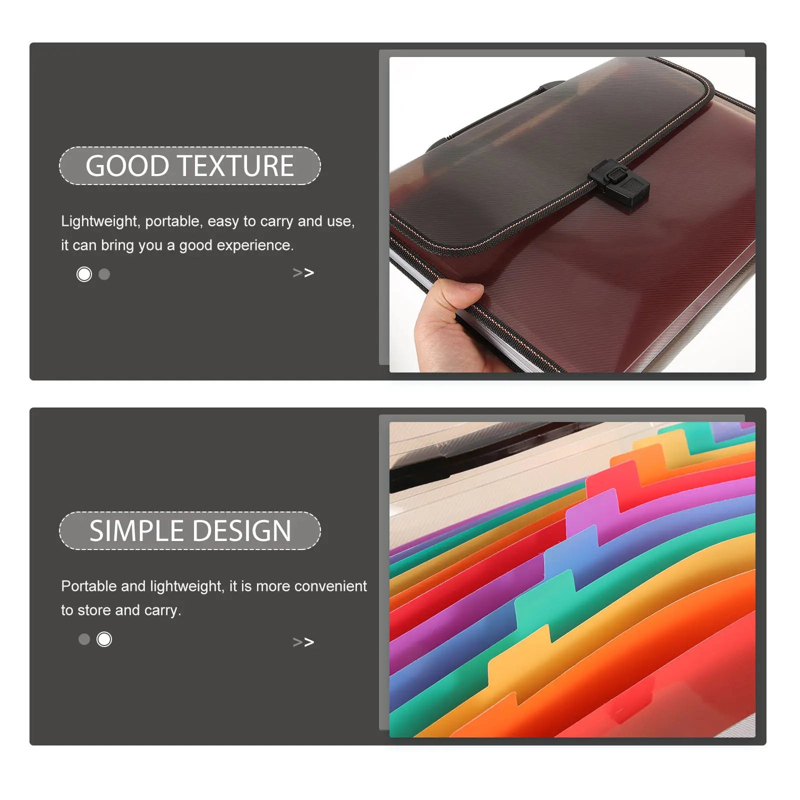 A4 Size Expanding Accordion File Folder Portable Document Organizer for Papers Receipts Bills Coupons Tickets Business Cards