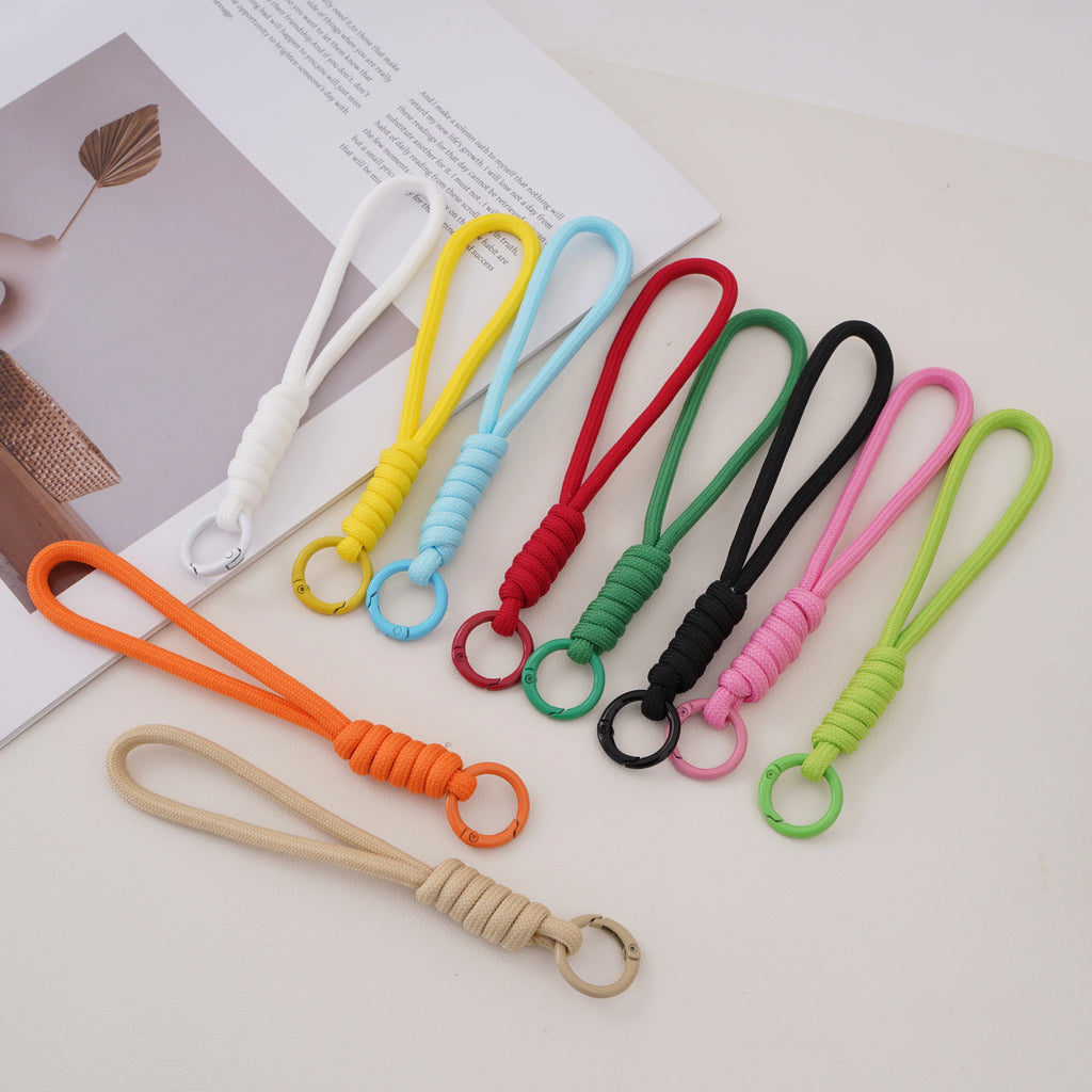 1PC Creative Braided Lanyard Keychain for Phone Case Anti Lost Knot Rope Strap Car Key Chains DIY Accessories Fashion Keyring