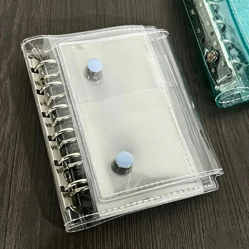 The New High-value Transparent A7 Three-fold Hand Ledger Loose-leaf Detachable Student Portable Note-taking Diary Hand Ledger