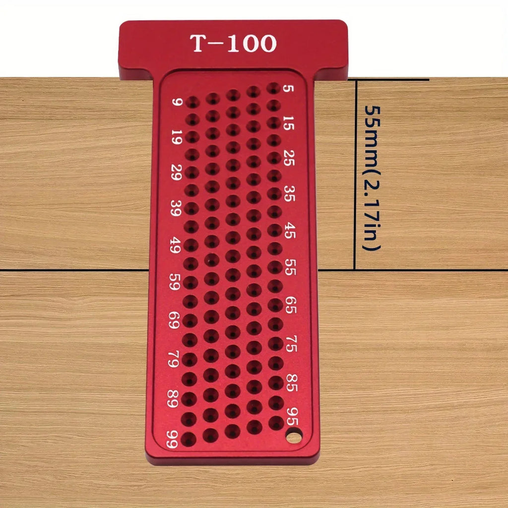 Aluminum T Square Marking Gauge Right Angle Protractor Dual Scale Woodworking Carpenter Layout Scribing Ruler