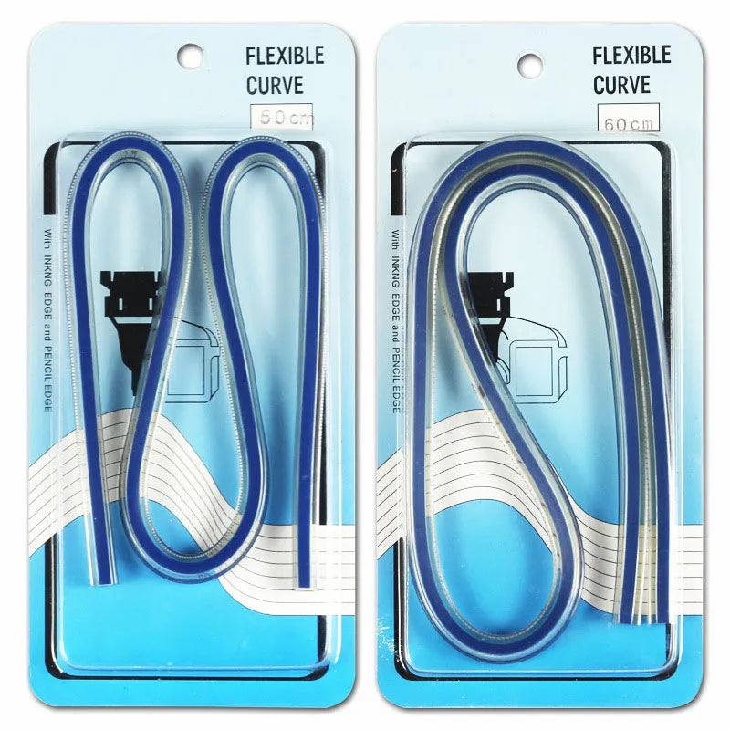 Flexible Curve Ruler Drafting Drawing Tool Serpentine Plastic School Office Supplies 30cm 40cm 50cm 60cm