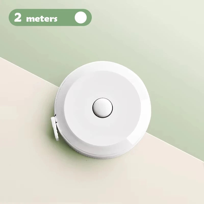 2 Meter Soft Tape Measure Scale Body Sewing Flexible Tailor Ruler Centimeter Inch Portable Retractable Self-Lock Measuring Tape