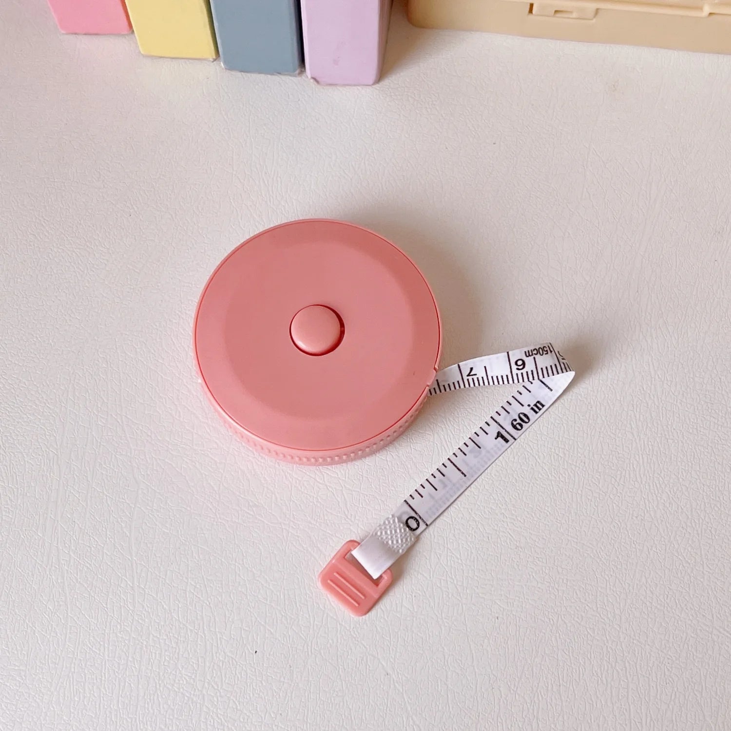 150 cm Cute Mini Soft Tape, Automatic Shrinking Tape Measure, Material Tape Measure, Plastic Tape Measure