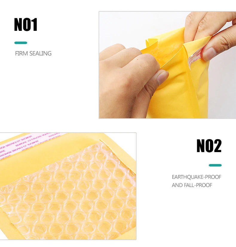 30PCS/Lot Kraft Paper Bubble Envelopes Bags Different Specifications Mailers Padded Shipping Envelope With Bubble Mailing Bag