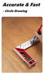 Quick-Positioning Angle Ruler Drawing Tool High-Precision L-Shaped Right Angle Ruler Stainless Steel Multi-Angle Measuring Ruler