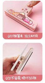 Cute Cartoon ABS Paper Clipper Bookmark Binder Multicolor Office Accessories Document Clip School Supplies Kawaii Stationery