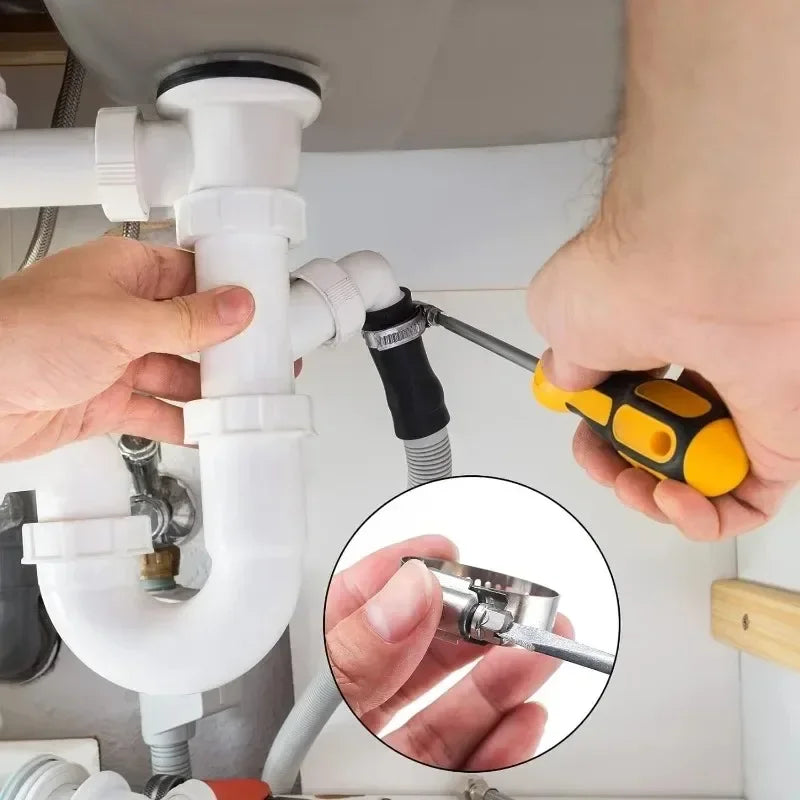 10-50pcs Hose Clips Pipe Clamps Stainless Steel Hoop Clamp Hose 304 Stainless Steel Automotive Pipes Clip Fixed Tools Wholesale