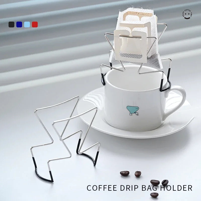 Cafe Drip Bag Coffee Holder,Stainless Steel Coffee Filter Holder,Outdoor Japanese Style Hanging Ear Coffee Holder,Portable Stand