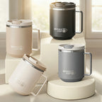 WORTHBUY 304 Stainless Steel Double Wall Insulated Coffee Mug With Handle Portable Sealed Water Cup Large Capacity Drinking Cup