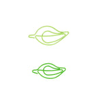 20 pcs/lot green Paper Clips Cute leaves-Shaped Stainless Steel Paper Clips book mark for Office School Supplies
