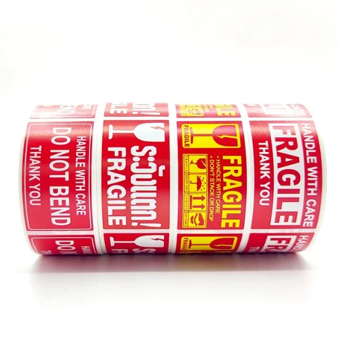 250Pcs/roll  Fragile Warning Sticker Care Shipping Special Tag Useful Shipping Express Label Handle With Care Keep