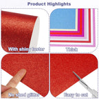 40Sheets A4 Glitter Cardstock Glitter Paper Card Stock Shiny Scrapbook 250gsm Sparkly Paper Large Shimmer for Scrapbook DIY Art