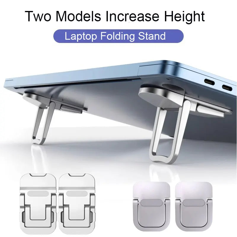 Universal 1 Pair Foldable Laptop Stand Home Invisible Non-slip Notebook Bracket Aluminium Alloy for MacBook HP Dell Lenovo