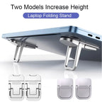 Universal 1 Pair Foldable Laptop Stand Home Invisible Non-slip Notebook Bracket Aluminium Alloy for MacBook HP Dell Lenovo