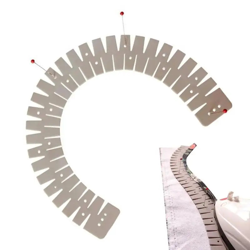 Hot Hemming Ruler Heat Resistant Hemmer Rulers Flexible Silicone Curve Scale Hemming Tool for Padding Sewing Cloth Fabric Pants