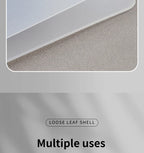 3Pcs Frosted Transparent A4 Loose Leaf Binder 3 Hole Punchless Snap Button File Folder Office School Document Storage Organizer