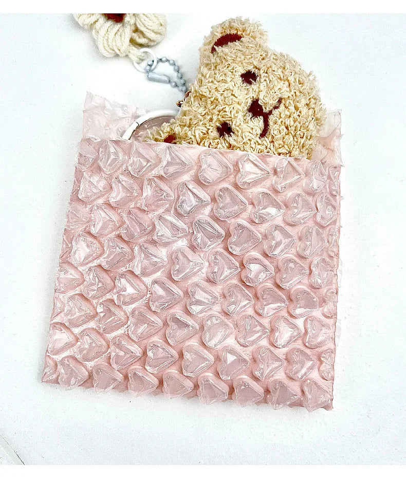 10pcs Love Heart Shaped Bubble Mailers Envelope Protective Wrap Plastic Shockproof Bag Foam Packing Bags