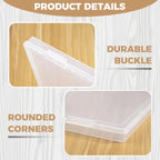 4/8 Pack A4 Plastic Storage Containers with Lids Organizing Home and Office, Gift Boxes for Presents, Document Storage for Pap