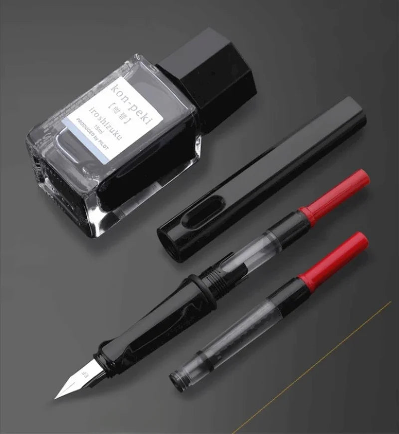 Fountain Pen Set Replaceable Ink Refill Calligraphy Multifunction Pens For Writing 0.38mm Office School Stationery Supplies
