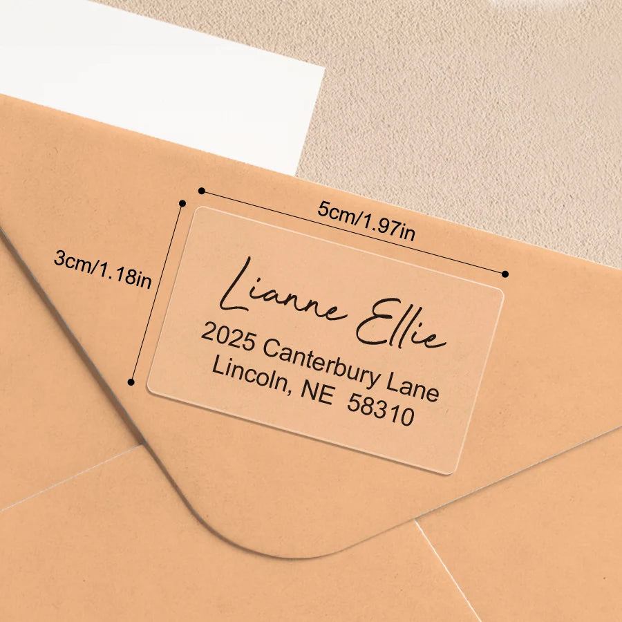 Custom Printed Waterproof Mailing Labels - Durable Self-Adhesive Address Stickers for Invitations, usiness Mail & Greeting Cards