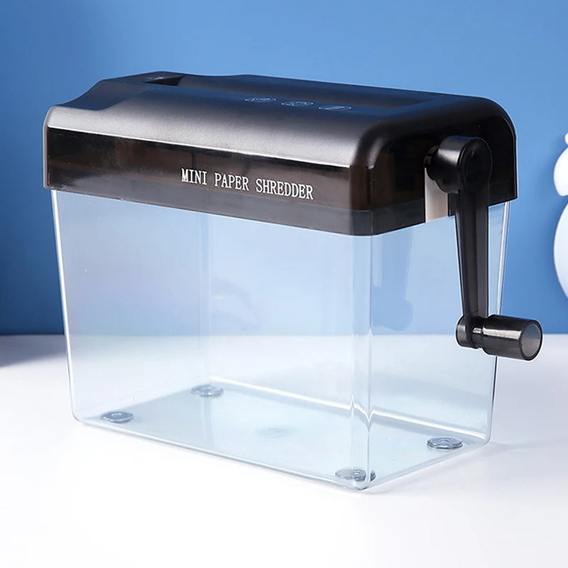 Mini Manual Paper Shredder A6 Office Document Destroyer Receipts Tickets Thick Cardstock Cutting Machine 17x15x9.5cm