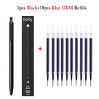KACO Gel Pens Press Signature Pen Stationery Metal Pen Clip 0.5mm Black Ink Quicking Drying Large Capacity 800M Smooth Writing