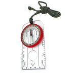 Orienteering Compass Lanyard Waterproof 360-degree Rotating Dial Luminous Display Magnifying Glass Map Scale Camping Compass