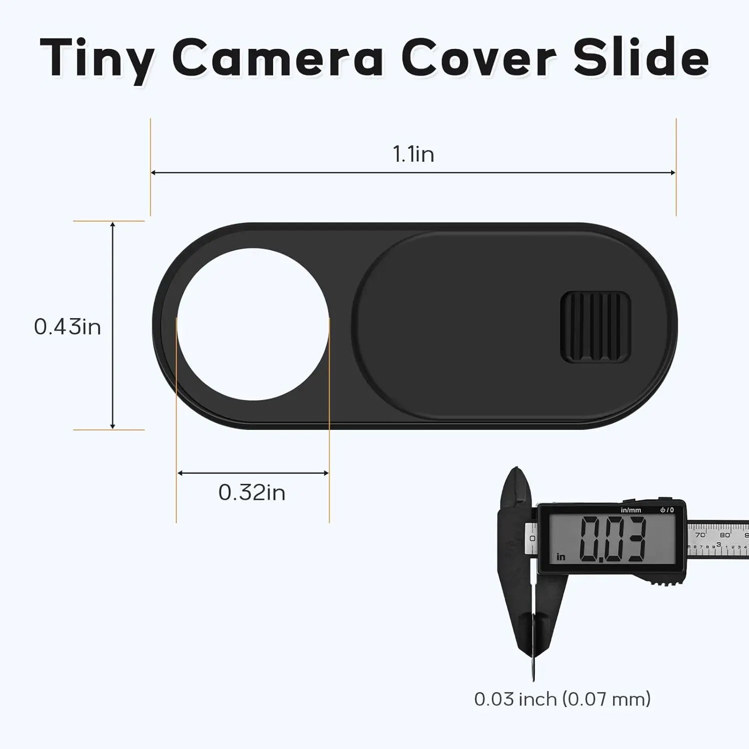 Ultra Thin Slide Webcam Cover for iPad Tablet Laptop Slide Sticker Privacy Protector for Tesla Model 3 Y Interior Cabin Camera