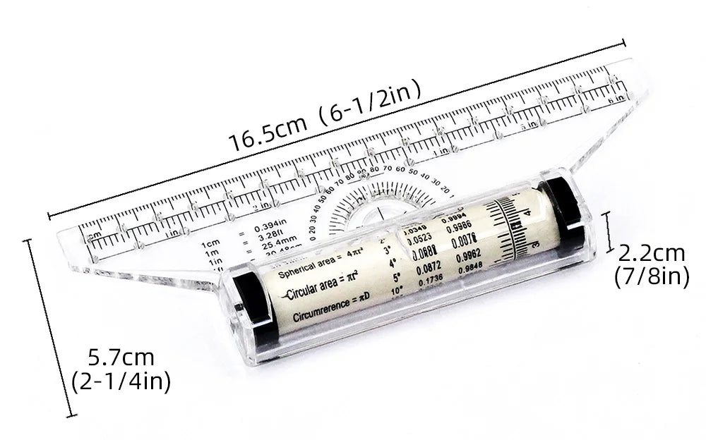 Angles Line Ruler 15cm 30cm Multi-Function Drawing Tool Roll Draw Ruler Metric Rolling Ruler Clear Parallel Rolling Ruler