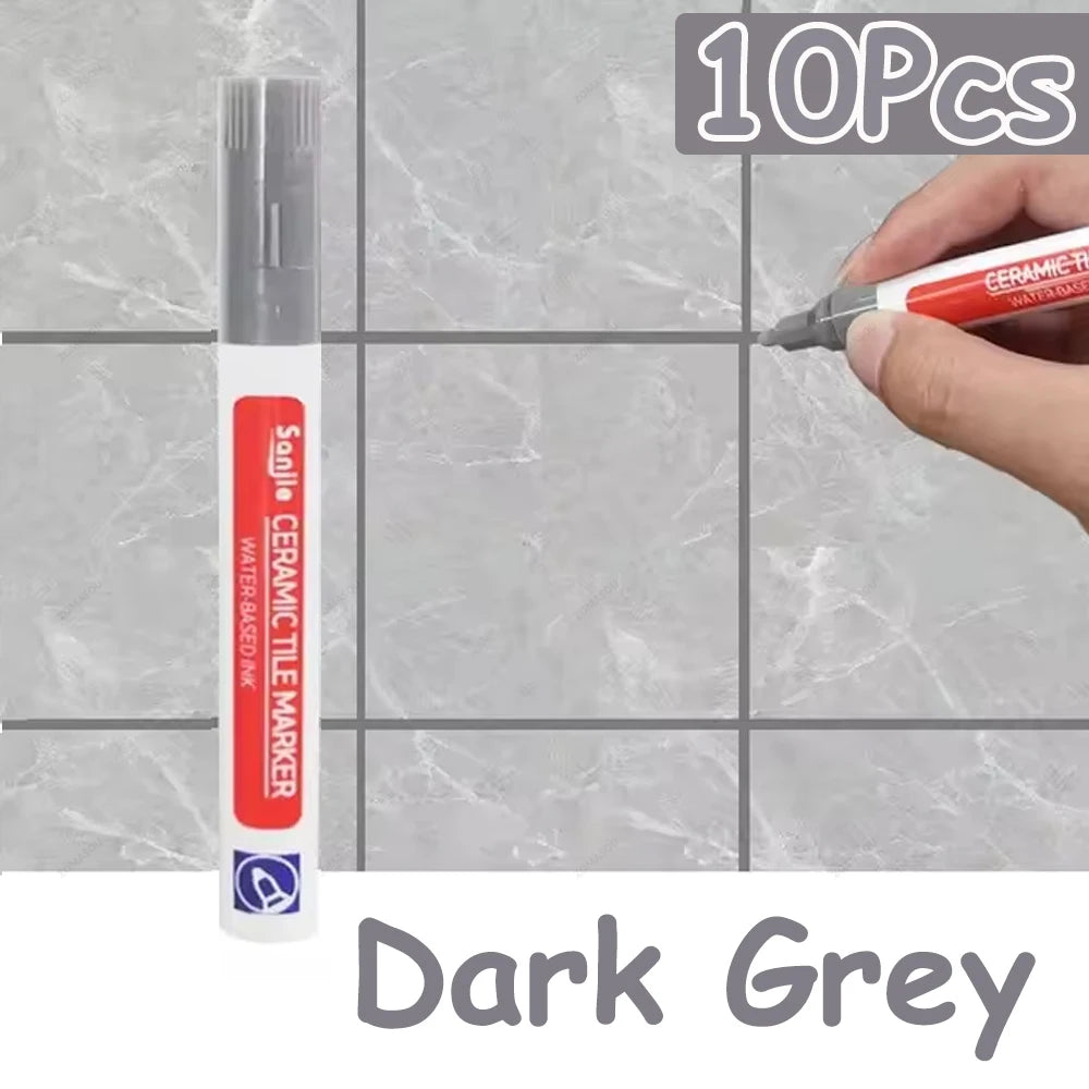 1-10Pcs 10 Colors Waterproof Tile Floor Marker Pen Wall Grout Pen for Kitchen Bathroom Ceramic Seam Paint Gap Repair Tools