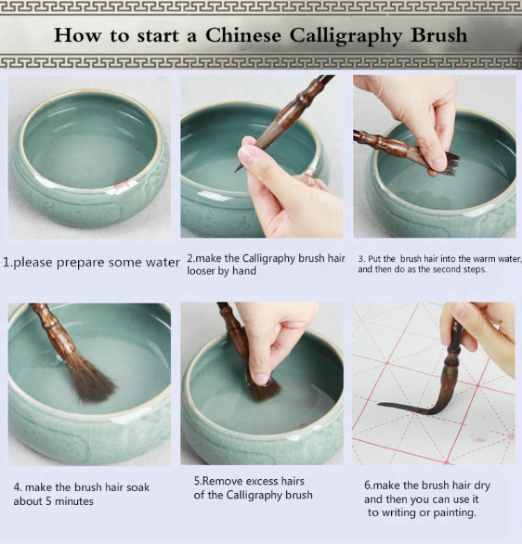 Line Drawing Brushes Chinese Mixed Hair Brush Chinese Calligraphy Small Regular Script Brush Pen Meticulous Drawing Stationery