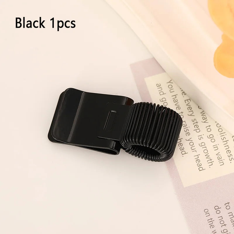 1pcs Metal Pen Clip with Spring Securely Holds Notebook Paper Minimalist Desktop Organizer Ideal for School and Office Use