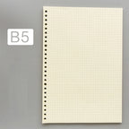 PLRBOK 50 Sheets 100 Pages A5 B5 A4 Loose Leaf Paper Binder Inner Pages 20/26/30 Holes Office Accessories Notebook Stationery