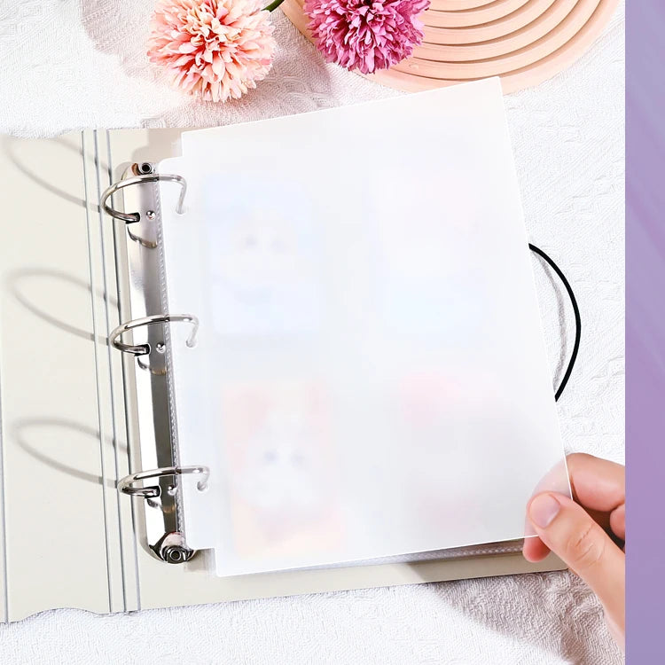 Heavy Duty A5 Card Binder W/ 55mm Large D-Rings 3-Ring Thick Photo Card Album W/ Elastic Band for K-pop Collection
