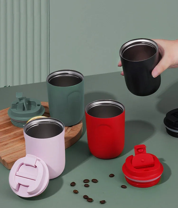 Mini Thermos Bottle Coffee Mug Stainless Steel Cup Thermal Leakproof Vacuum Flask Double Wall Tumbler Insulated Travle Drinkware