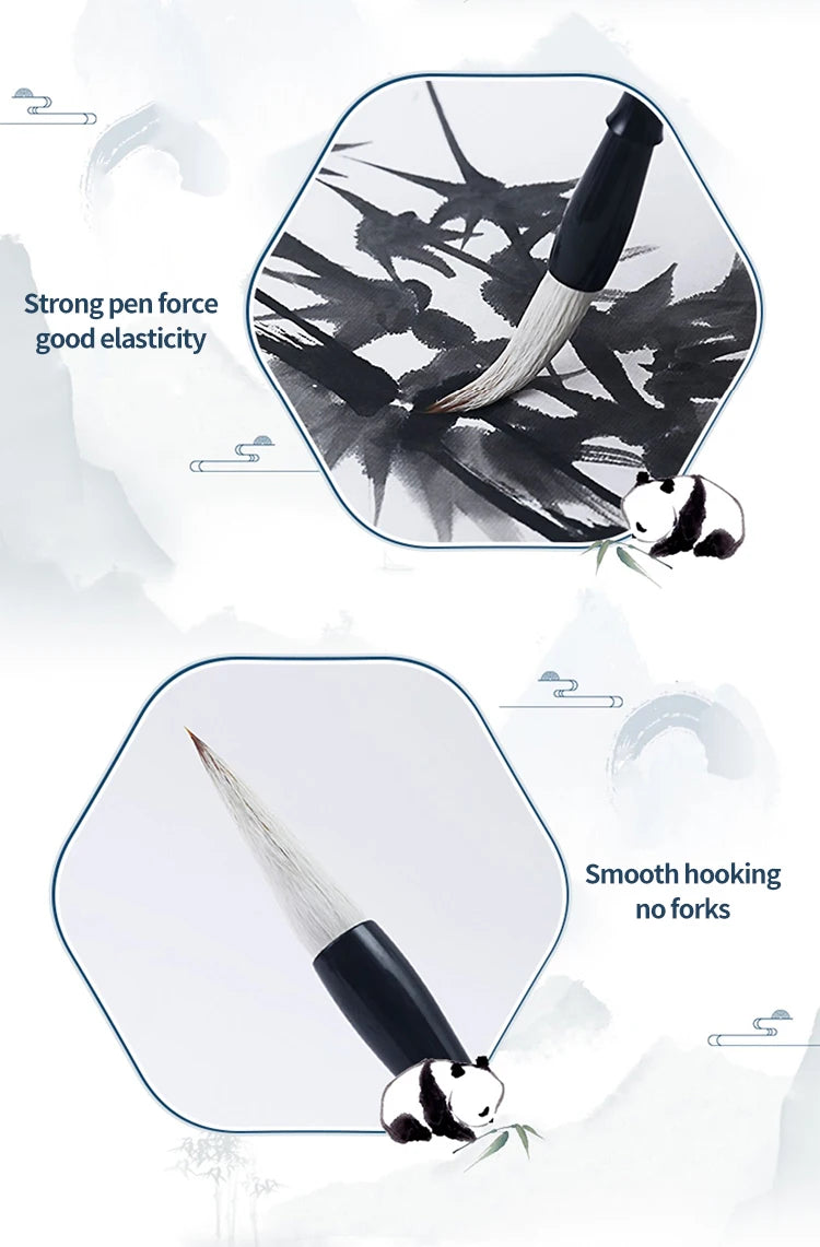 6/9/ 12/ 16 Chinese Painting Brush Beginner Calligraphy Drawing Bamboo Pen Curtain Felt Rice Paper Set Landscape Drawing Writing