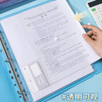 New PP A4 File Folder 3 Hole Dustproof Binder Folders Large Capacity Waterproof Loose-leaf Folder School Supplies